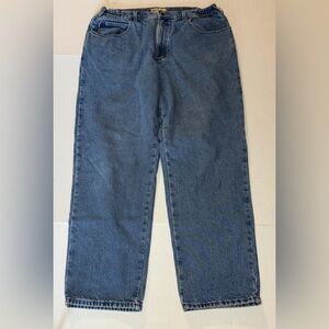 L.L. BEAN COMFORT WAIST MEN’S FLANNEL LINED BLUE DENIM JEANS CLASSIC FIT